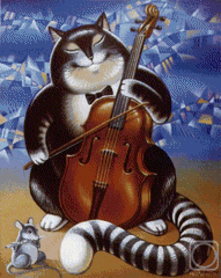 Кот-музыкант - приколы, животные, кот - предпросмотр