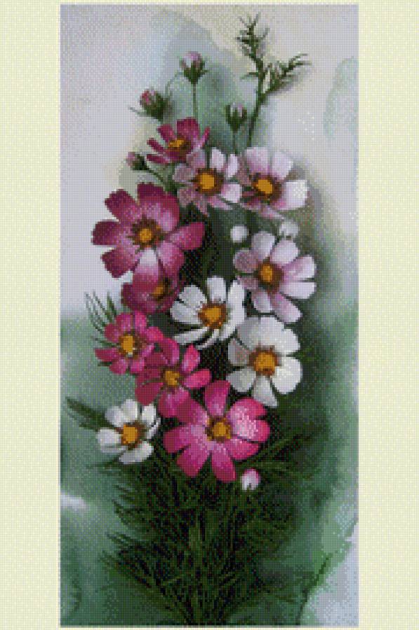 Панно"Цветы" - натюрморт, цветы - предпросмотр