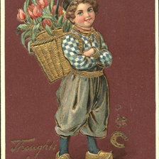 Оригинал схемы вышивки «Dutch Boy with Tulips» (№466378)