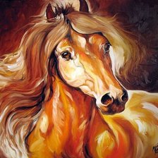 Схема вышивки «Огненная лошадь Марсия Болдуин»