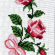 Оригинал схемы вышивки «Розы» (№467798)