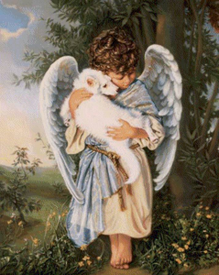 Маленький ангел - дети, ангел, мальчик - предпросмотр