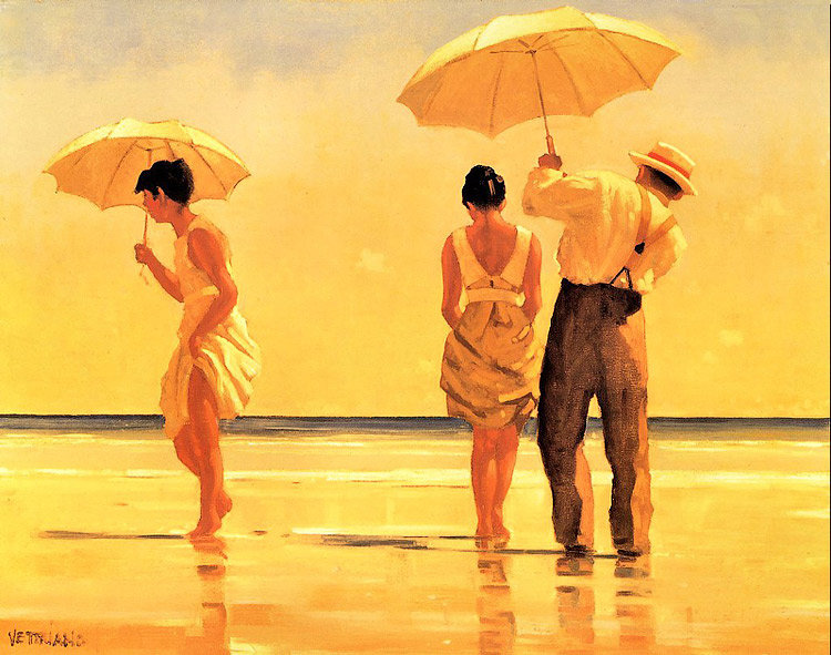 Веттриано "Жаркий полдень" - пляж, картина, солнце - оригинал