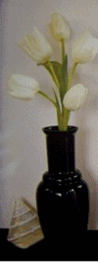 Триптих "Белые тюльпаны" часть*1 - триптих - предпросмотр