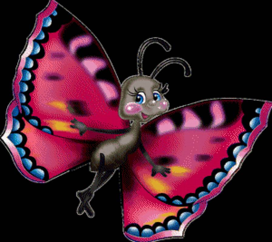 подушка Бабочка - подушка, бабочка, скатерть, салфетка, насекомые - предпросмотр