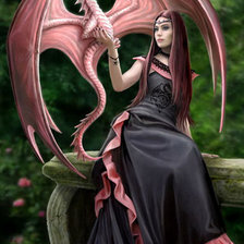 Оригинал схемы вышивки «Розовый дракон» (№468711)