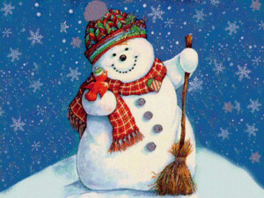 Снеговик - зима, рождество, новый год, снеговик - предпросмотр