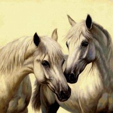 Оригинал схемы вышивки «белые кони» (№469018)