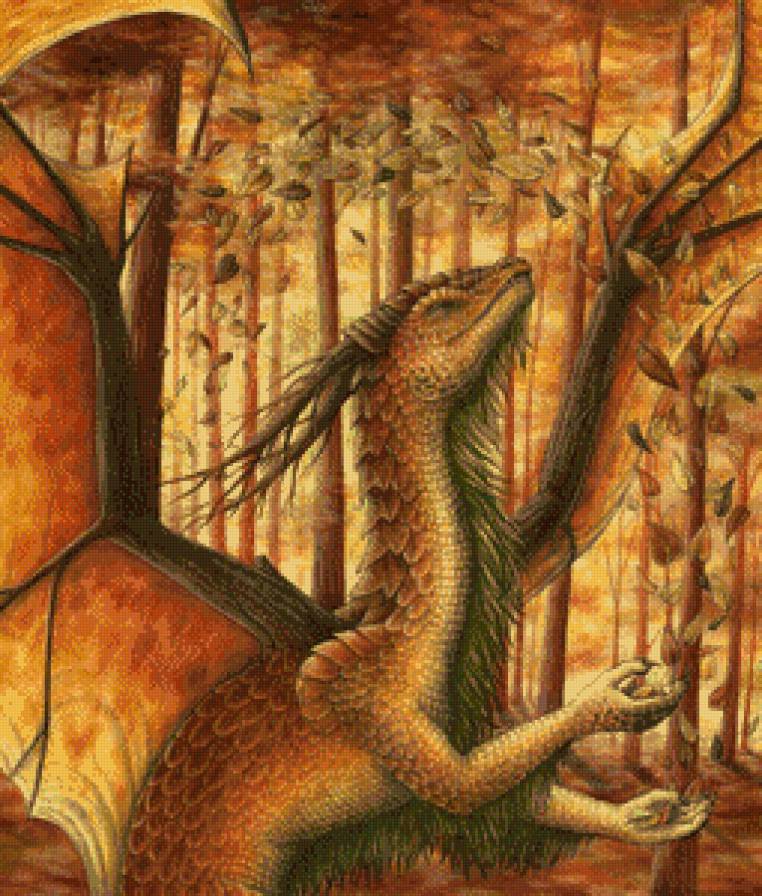 Осенний дракон - драконы - предпросмотр