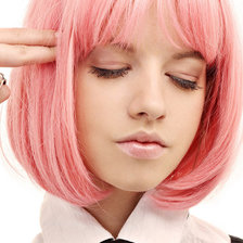Оригинал схемы вышивки «Девушка с розовыми волосами» (№471030)