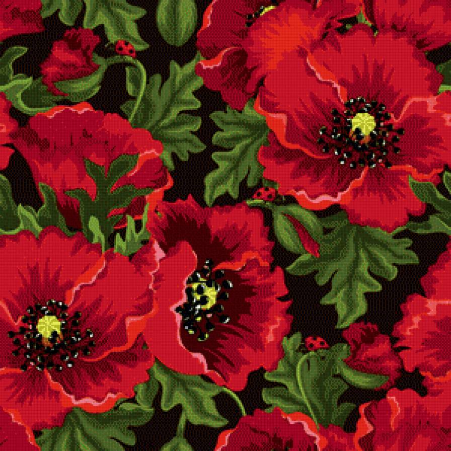 подушка"красный мак" - полевые цветы, мак, маки, подушка, красные цветы - предпросмотр
