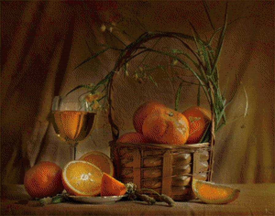 Натюрморт - фрукты, апельсины, натюрморт - предпросмотр