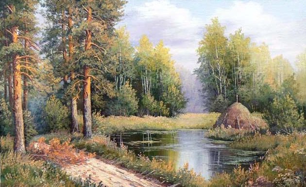 осенний пейзаж - природа, вода, осень, река, деревья - оригинал