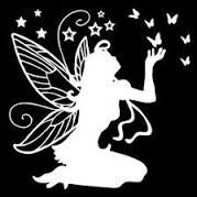 фея с бабочками 2 - ангел, черно белое, фэнтези, девушка, фея - оригинал