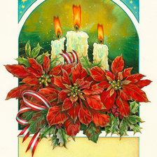 Оригинал схемы вышивки «рождественские свечи» (№476337)