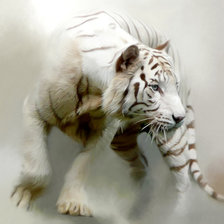 Оригинал схемы вышивки «белый тигр» (№476355)