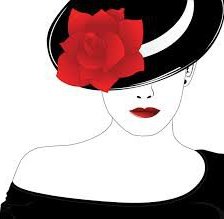 Оригинал схемы вышивки «дама в шляпе с цветком» (№477728)