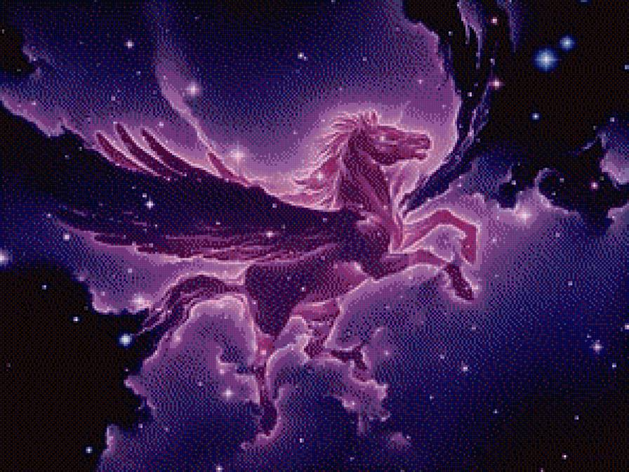 пегас - сказка, миф, звезды, крылья, чудо, лошадь - предпросмотр
