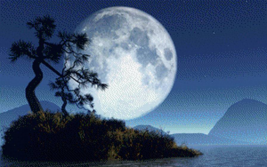 Ночь - загадка, природа, луна, ночь - предпросмотр