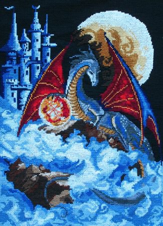дракон - замок, луна, ночь, сказка - оригинал
