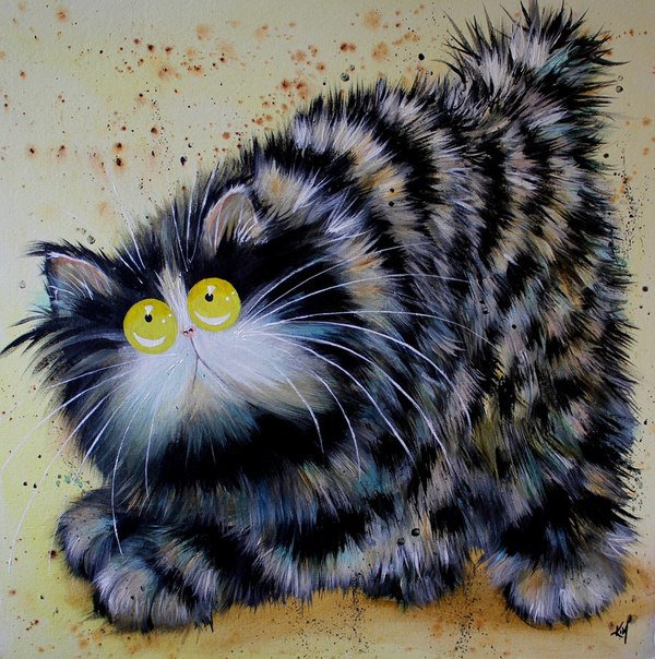 Кошки художник Kim Haskins - работы художников, кошки - оригинал