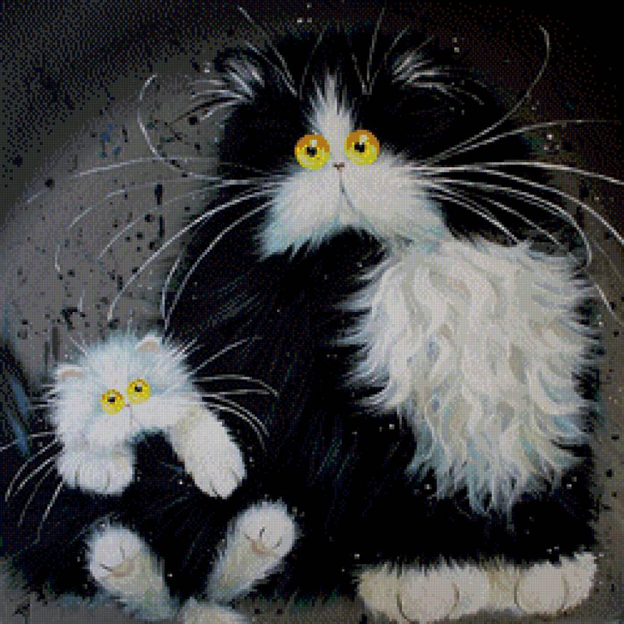 Кошки художник Kim Haskins - кошки - предпросмотр