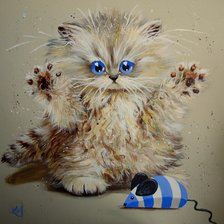 Кошки художник Kim Haskins