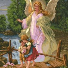 Оригинал схемы вышивки «ангел хранитель» (№480201)