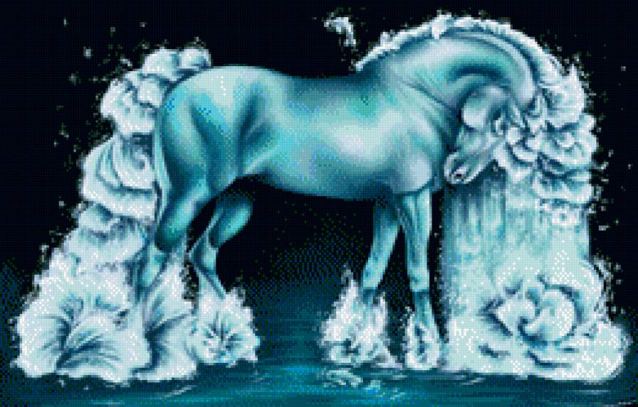 красивые лошади (подборка) - животные, кони, красиво, год лошади, фэнтези, вода - предпросмотр