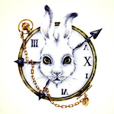 Схема вышивки «кролик из "Алисы"»