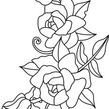 Оригинал схемы вышивки «розы» (№480500)