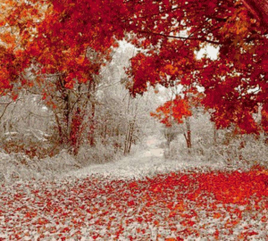 осень-зима - природа, лес - предпросмотр