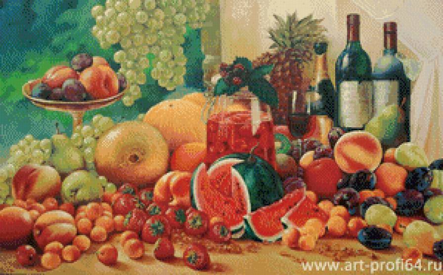 Шикарный натюрморт - натюрморт, фрукты, ягоды - предпросмотр