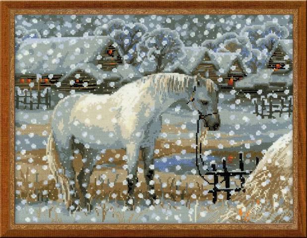 снежная сказка - лошадь, зима, сказка, снег - оригинал