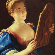 Схема вышивки «девушка с зеркалом(гамма)»
