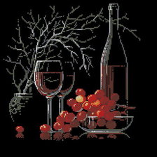 Оригинал схемы вышивки «Натюрморт с вином» (№485964)