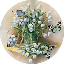 Оригинал схемы вышивки «цветы с бабочками» (№486578)