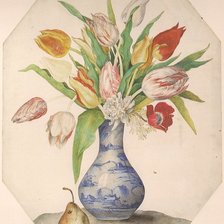 Оригинал схемы вышивки «тюльпаны» (№487577)