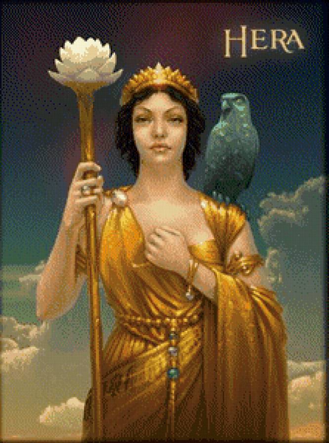 Богини Древней Греции-Гера - богиня, олимп, девушка, греция - предпросмотр