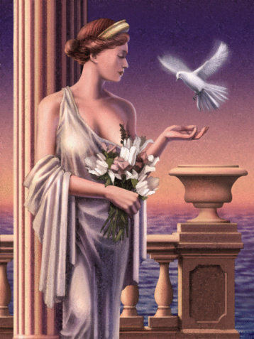 Богини Древней Греции-Афина - девушка, греция, богиня, олимп - оригинал