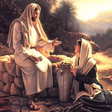Схема вышивки «Иисус с самарянкой»