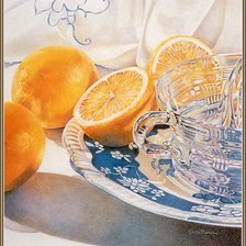 Оригинал схемы вышивки «лимоны к чаю» (№488977)