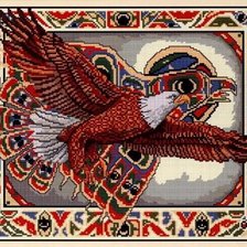 Оригинал схемы вышивки «Парящий орел» (№489675)