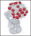 Схема вышивки «мишка с розами»