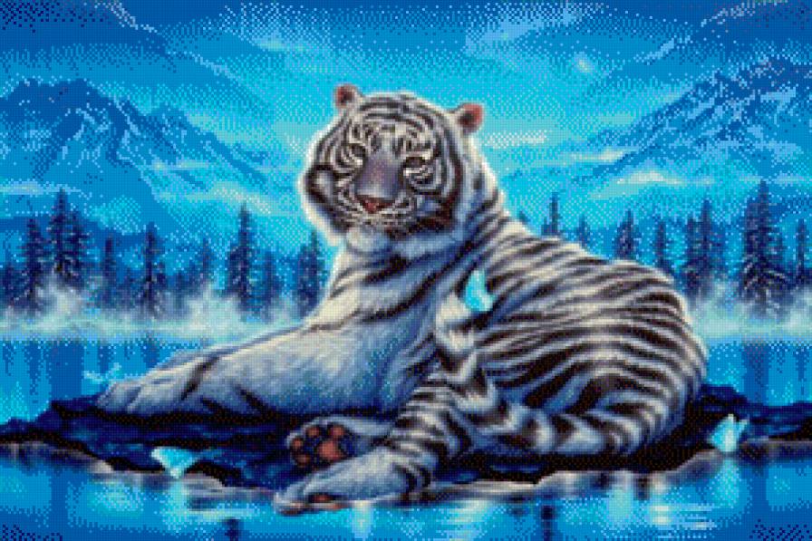 Картины Кентаро Нишино - природа, тигр, вода, бабочка, насекомые, животные - предпросмотр