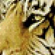 Предпросмотр схемы вышивки «тигр и листья» (№490015)