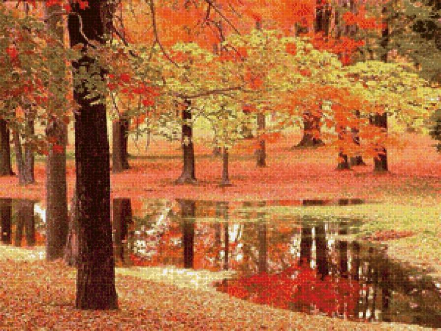 Осенний парк - пейзаж, природа, осень, парк - предпросмотр