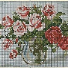 Оригинал схемы вышивки «букет роз» (№491080)