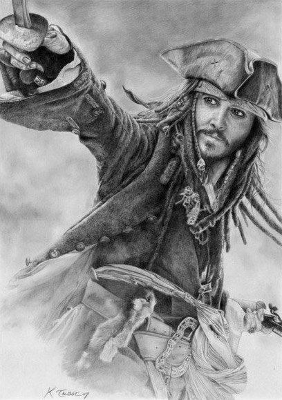 Капитан Джек Воробей - пираты карибского моря, капитан джек воробей, джони депп - оригинал