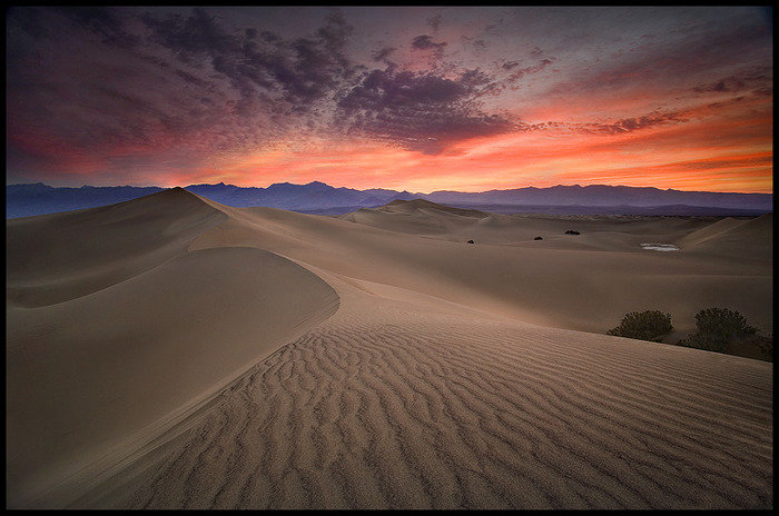 Закат в пустыне - природа, закат, пустыня, пейзаж - оригинал